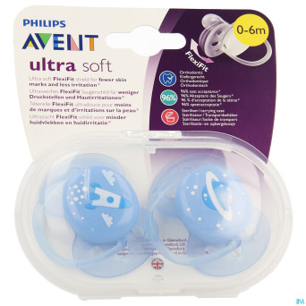Philips avent sucette soft deco +0m mix    2