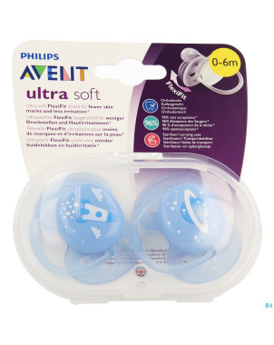 Philips avent sucette soft deco +0m mix    2