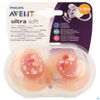 Philips avent sucette soft deco +6m mix    2