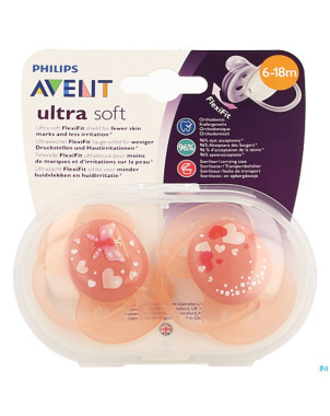 Philips avent sucette soft deco +6m mix    2