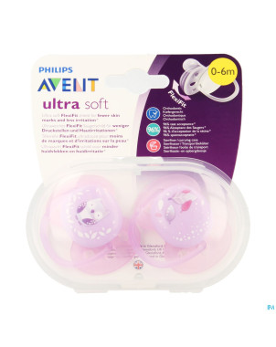Philips avent sucette soft deco +0m girl    2