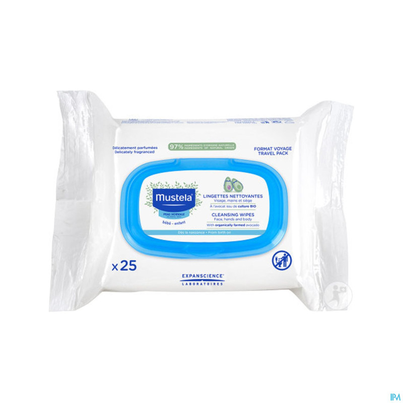 Mustela pn trio lingettes nettoyantes 3 x 25 promo