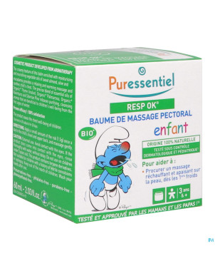 Puressentiel respiratoire baume massag.enfant 60ml