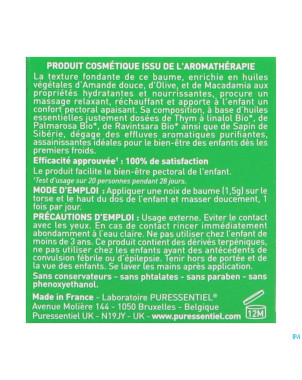 Puressentiel respiratoire baume massag.enfant 60ml