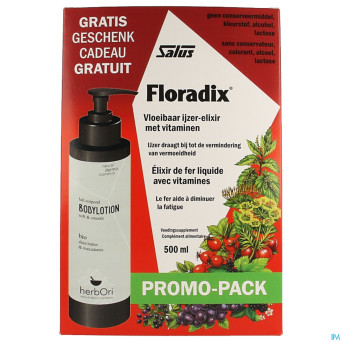 Floradix 500ml + herbori body lotion 200ml gratuit