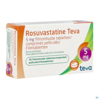 Rosuvastatine teva  5mg comp pell  30