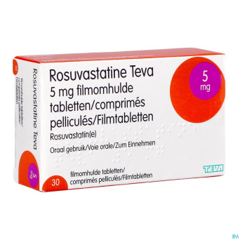 Rosuvastatine teva  5mg comp pell  30