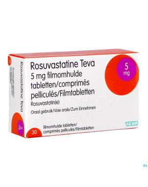 Rosuvastatine teva  5mg comp pell  30