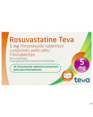 Rosuvastatine teva  5mg comp pell  30
