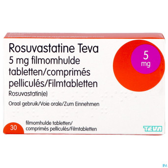 Rosuvastatine teva  5mg comp pell  30