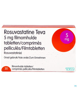 Rosuvastatine teva  5mg comp pell  30