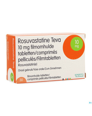 Rosuvastatine teva 10mg comp pell  30