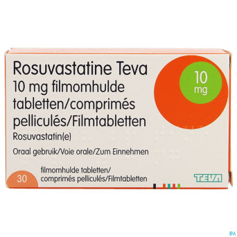 Rosuvastatine teva 10mg comp pell  30