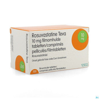 Rosuvastatine teva 10mg comp pell 100