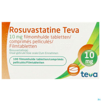 Rosuvastatine teva 10mg comp pell 100