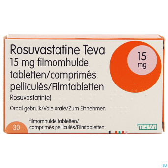 Rosuvastatine teva 15mg comp pell  30