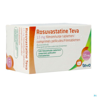 Rosuvastatine teva 15mg comp pell 100