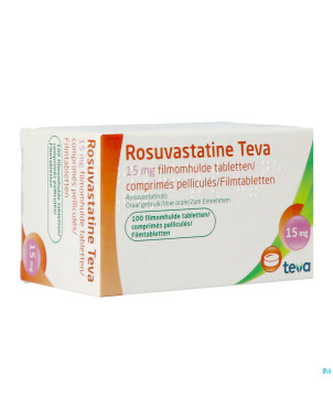 Rosuvastatine teva 15mg comp pell 100