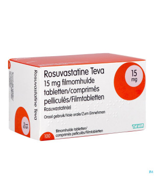 Rosuvastatine teva 15mg comp pell 100