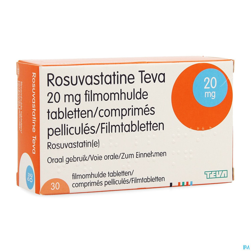 Rosuvastatine teva 20mg comp pell  30