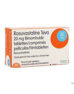 Rosuvastatine teva 20mg comp pell  30