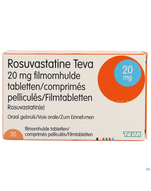 Rosuvastatine teva 20mg comp pell  30