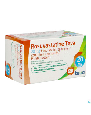 Rosuvastatine teva 20mg comp pell 100