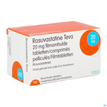 Rosuvastatine teva 20mg comp pell 100