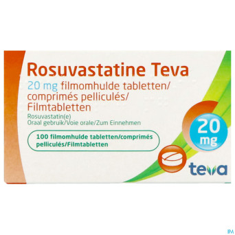 Rosuvastatine teva 20mg comp pell 100