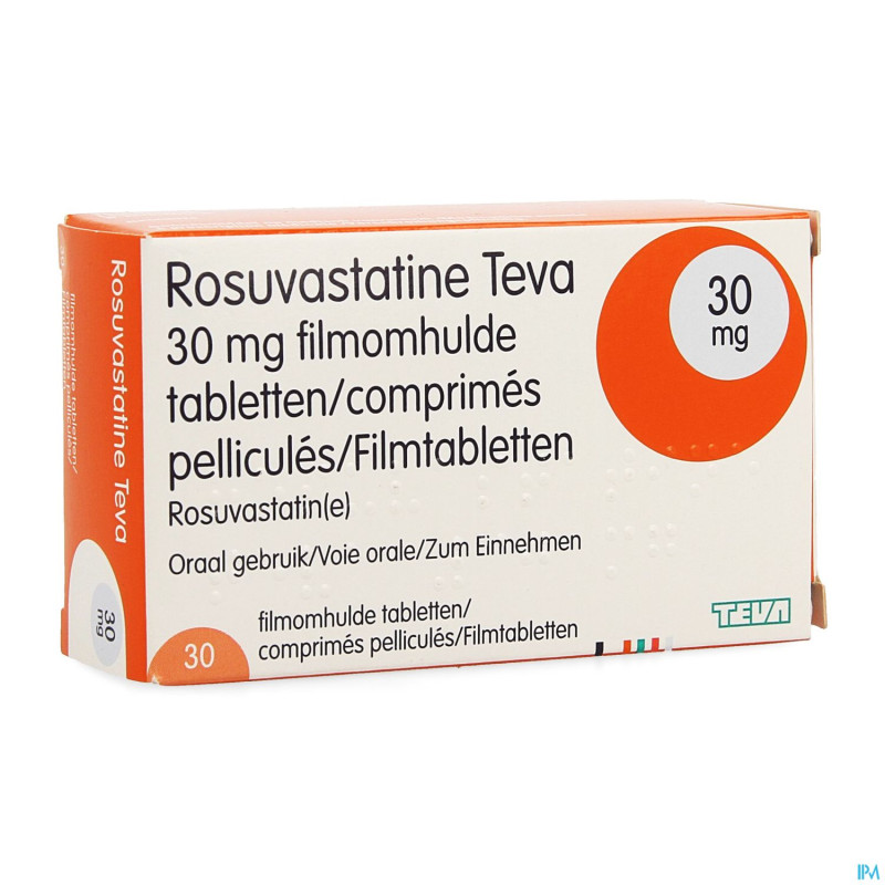 Rosuvastatine teva 30mg comp pell  30