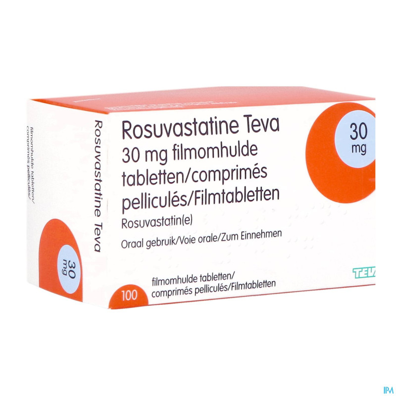 Rosuvastatine teva 30mg comp pell 100