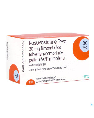 Rosuvastatine teva 30mg comp pell 100