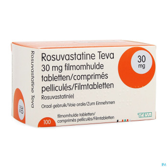 Rosuvastatine teva 30mg comp pell 100