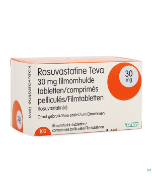 Rosuvastatine teva 30mg comp pell 100