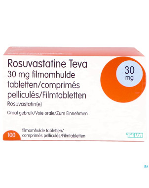 Rosuvastatine teva 30mg comp pell 100