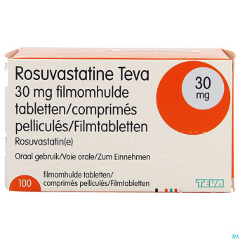 Rosuvastatine teva 30mg comp pell 100