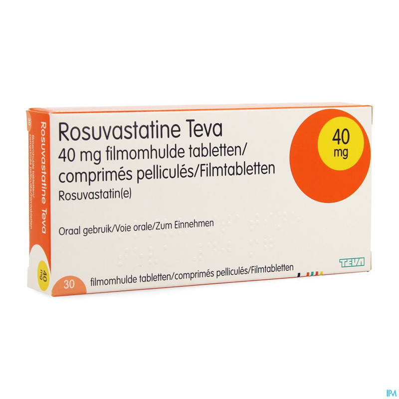 Rosuvastatine teva 40mg comp pell  30