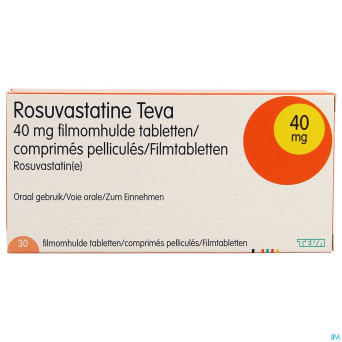 Rosuvastatine teva 40mg comp pell  30
