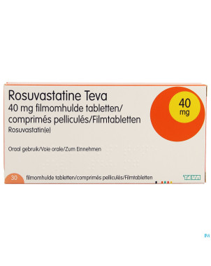 Rosuvastatine teva 40mg comp pell  30