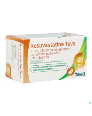 Rosuvastatine teva 40mg comp pell 100