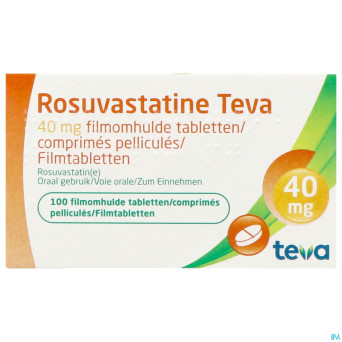 Rosuvastatine teva 40mg comp pell 100