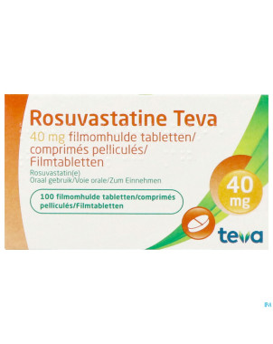Rosuvastatine teva 40mg comp pell 100