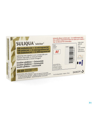 Suliqua solostar 100u/ml+33mcg/ml stylo prer.5x3ml
