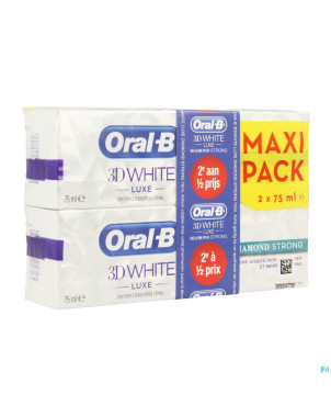 Oral b 3d white diamond strong 2x75ml 2e -50%