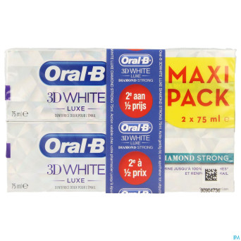 Oral b 3d white diamond strong 2x75ml 2e -50%
