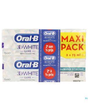 Oral b 3d white diamond strong 2x75ml 2e -50%