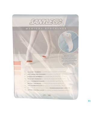 Sanyleg ag bas a/throm. a/slip blanc normal   m 1p