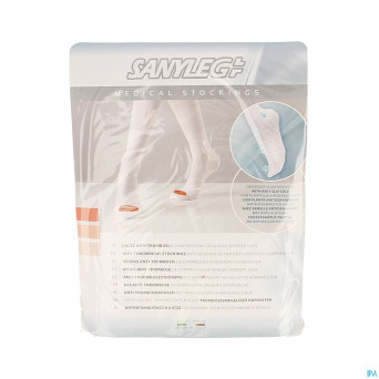 Sanyleg ag bas a/throm. a/slip blanc normal  xl 1p