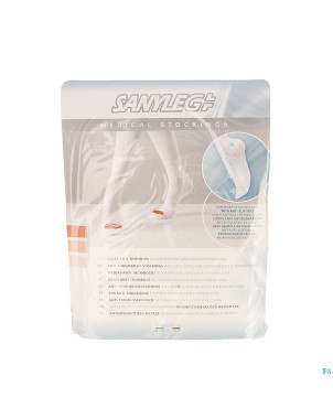 Sanyleg ag bas a/throm. a/slip blanc normal  xl 1p