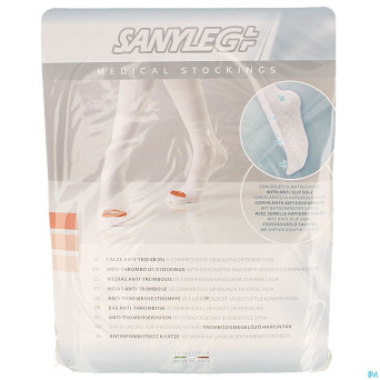 Sanyleg ag bas a/throm. a/slip blanc normal  xl 1p